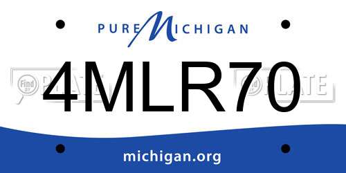 4MLR70 Michigan License Plate