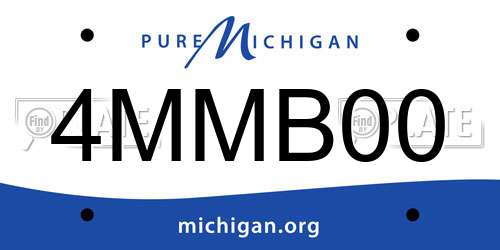 4MMB00 Michigan License Plate