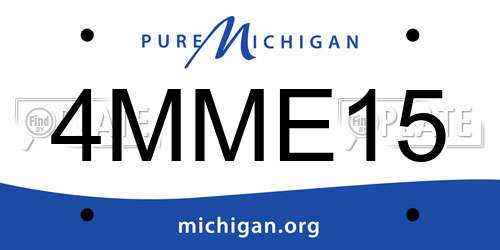 4MME15 Michigan License Plate