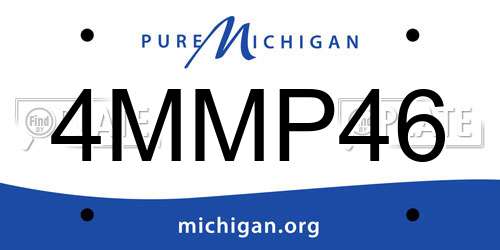 4MMP46 Michigan License Plate