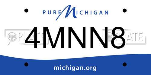4MNN8 Michigan License Plate