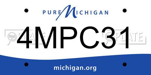 4MPC31 Michigan License Plate