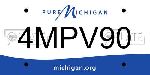 4MPV90 Michigan License Plate