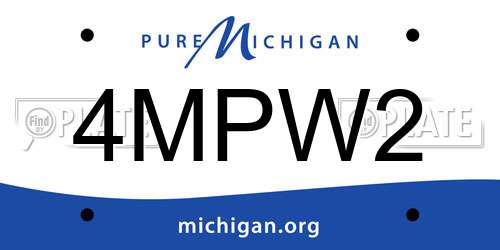 4MPW2 Michigan License Plate