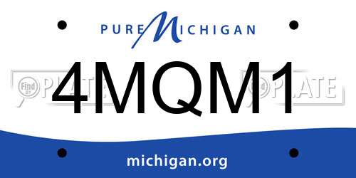 4MQM1 Michigan License Plate