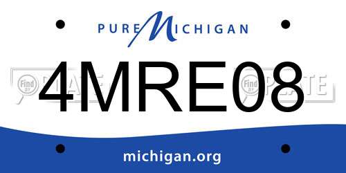 4MRE08 Michigan License Plate