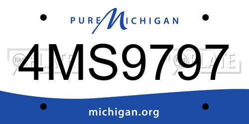 4MS9797 Michigan License Plate