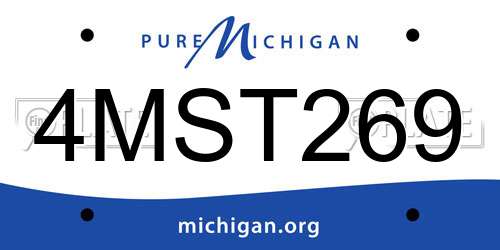 4MST269 Michigan License Plate