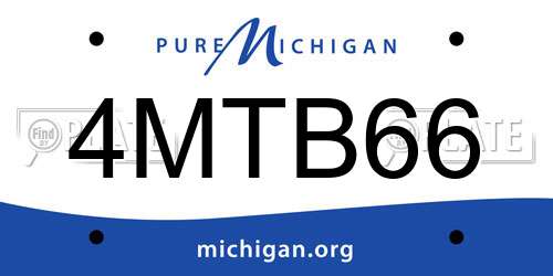 4MTB66 Michigan License Plate