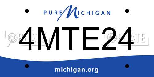 4MTE24 Michigan License Plate