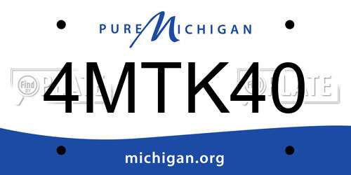 4MTK40 Michigan License Plate