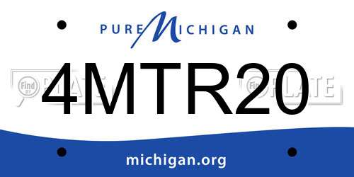 4MTR20 Michigan License Plate