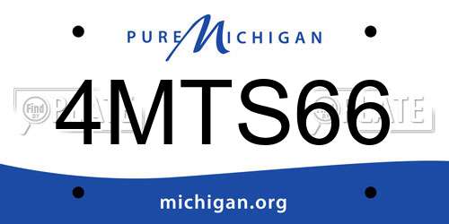 4MTS66 Michigan License Plate