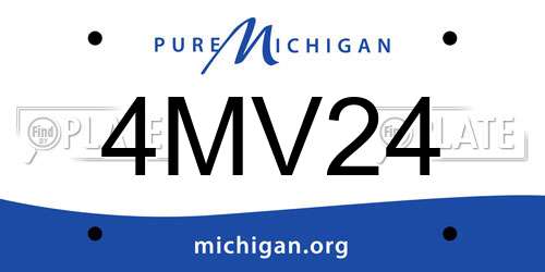 4MV24 Michigan License Plate