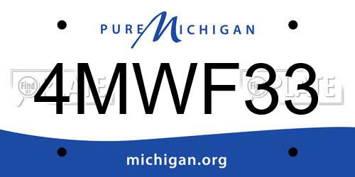 4MWF33 Michigan License Plate