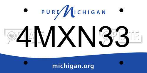 4MXN33 Michigan License Plate