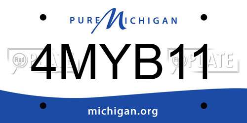 4MYB11 Michigan License Plate