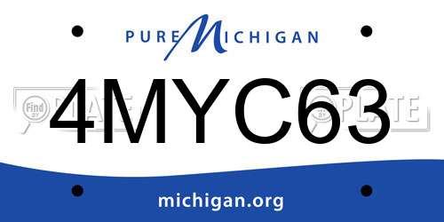 4MYC63 Michigan License Plate