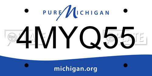 4MYQ55 Michigan License Plate