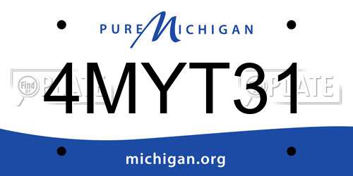 4MYT31 Michigan License Plate
