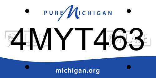 4MYT463 Michigan License Plate