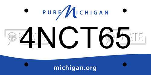 4NCT65 Michigan License Plate