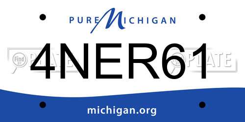 4NER61 Michigan License Plate