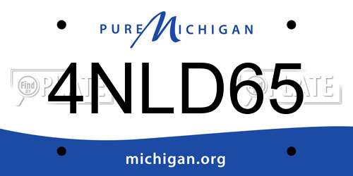 4NLD65 Michigan License Plate