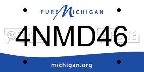 4NMD46 Michigan License Plate
