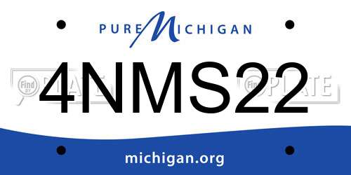 4NMS22 Michigan License Plate