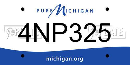 4NP325 Michigan License Plate