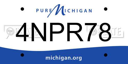 4NPR78 Michigan License Plate