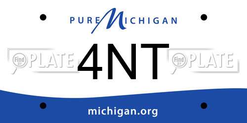 4NT Michigan License Plate
