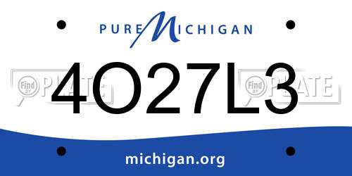 4O27L3 Michigan License Plate