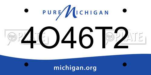 4O46T2 Michigan License Plate