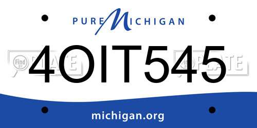 4OIT545 Michigan License Plate