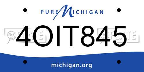 4OIT845 Michigan License Plate