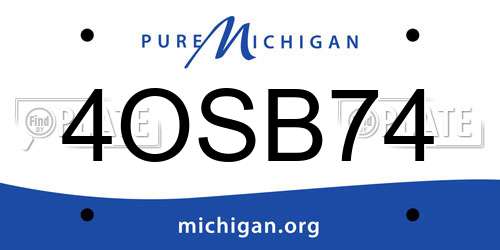 4OSB74 Michigan License Plate