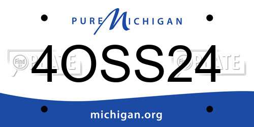 4OSS24 Michigan License Plate