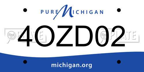 4OZD02 Michigan License Plate