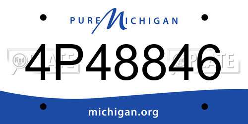 4P48846 Michigan License Plate