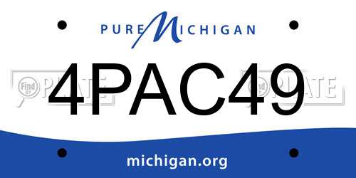 4PAC49 Michigan License Plate