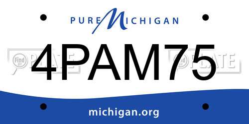 4PAM75 Michigan License Plate