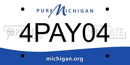 4PAY04 Michigan License Plate