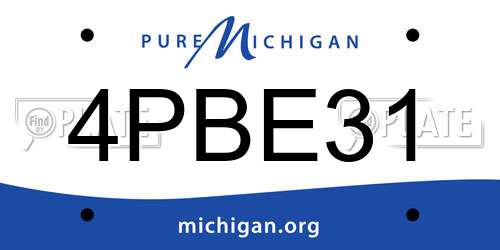 4PBE31 Michigan License Plate
