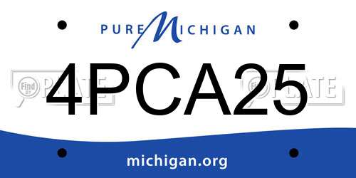 4PCA25 Michigan License Plate