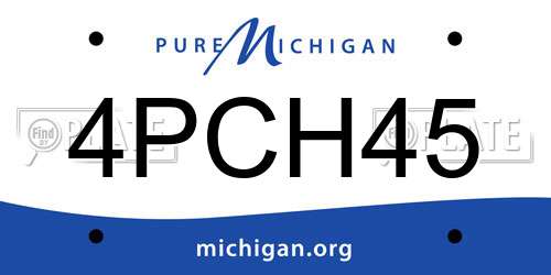 4PCH45 Michigan License Plate