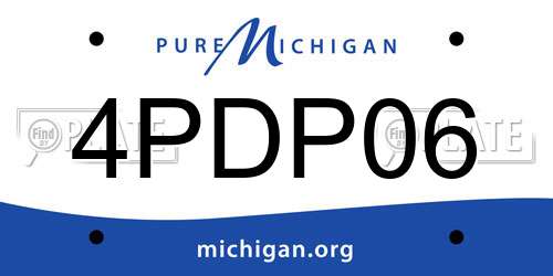 4PDP06 Michigan License Plate