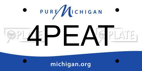 4PEAT Michigan License Plate