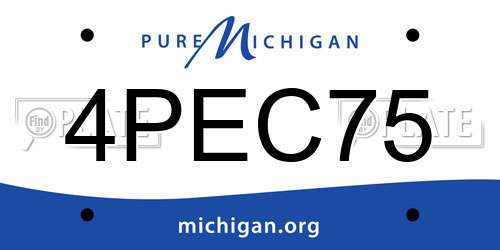 4PEC75 Michigan License Plate